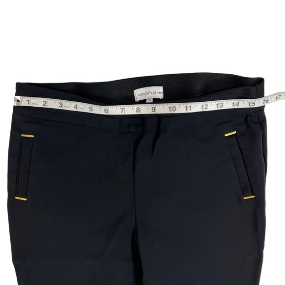 Gibson Latimer Black Center Seamed Stretch Skinny Slacks Size 10 - Picture 12 of 13